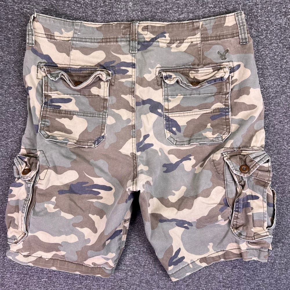 American Eagle Cargo Shorts Mens 36 Camo Classic Outdoor Flex Utility Fits34x10 - Picture 9 of 10